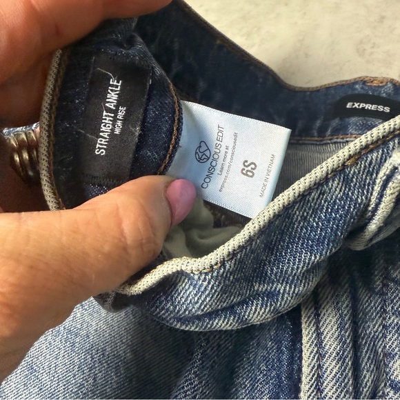 Express Jeans straight ankle high rise 6S new with tags - Picture 7 of 11